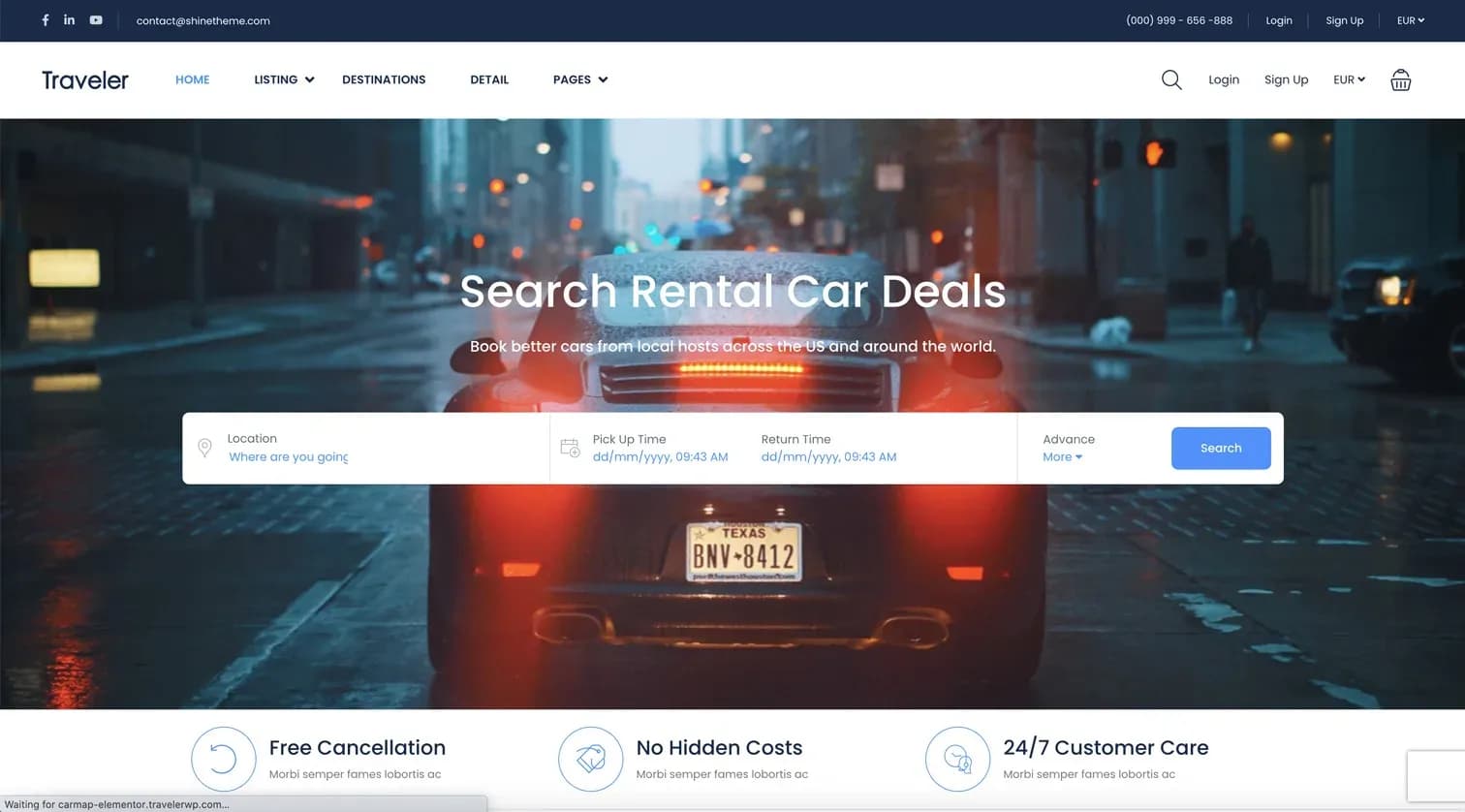 Travel - Booking WordPress Theme