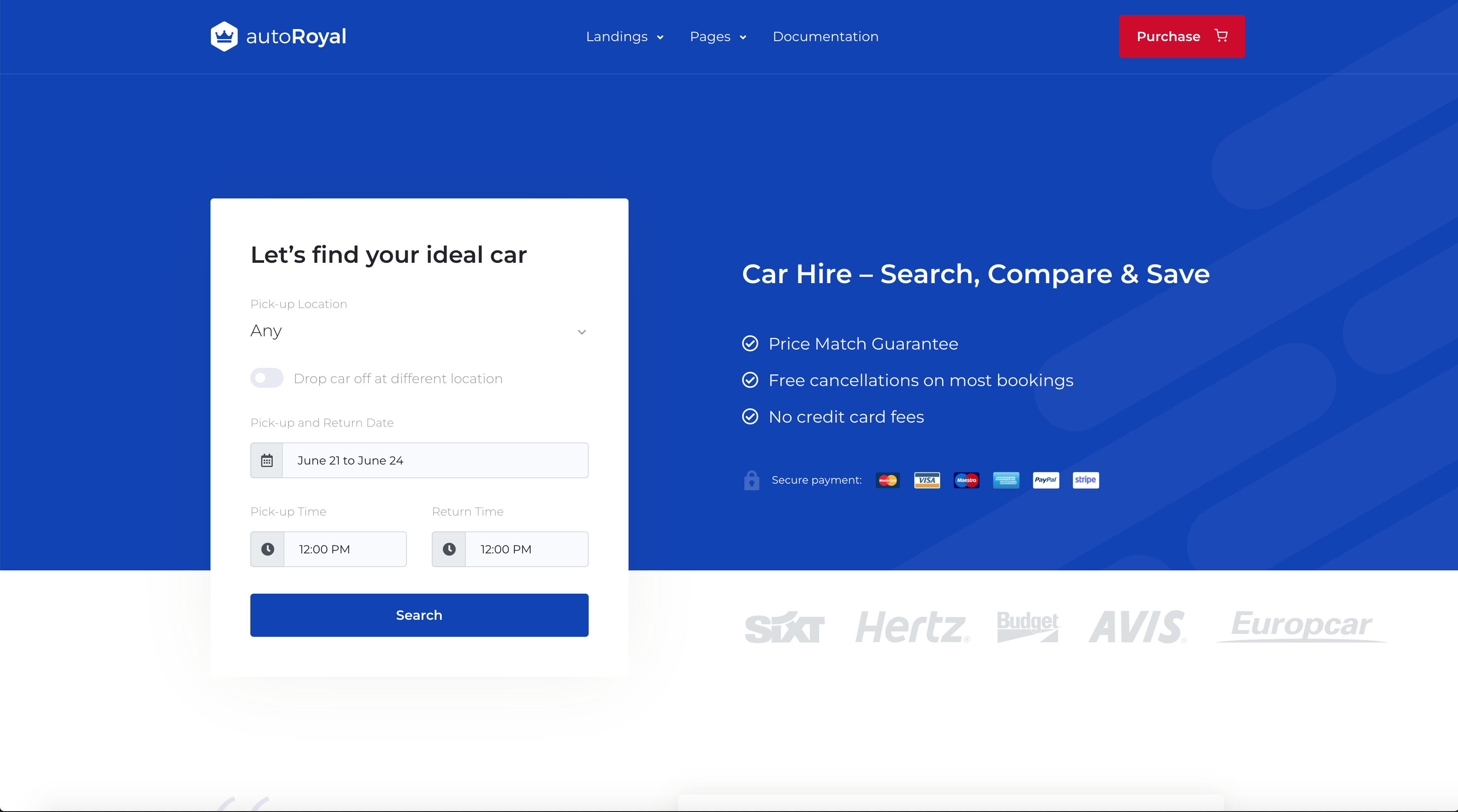 Rent a Car WordPress Themes Collection