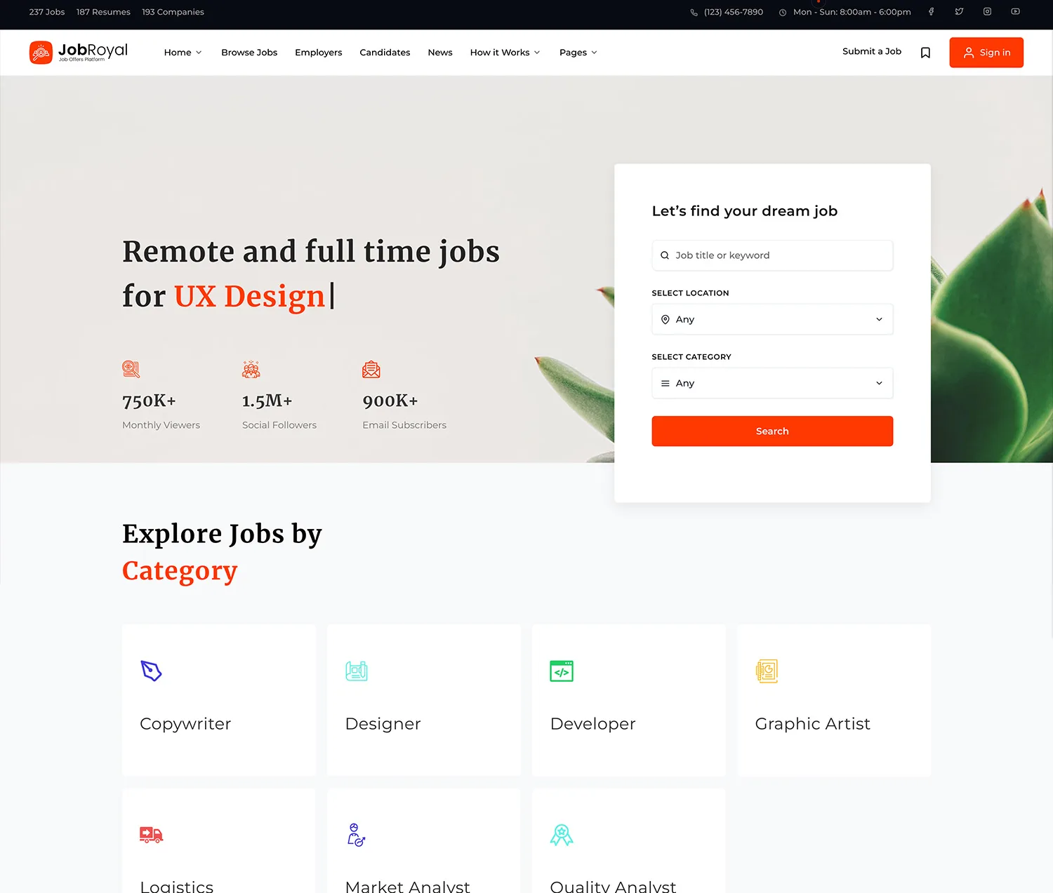 JobRoyal Work Positions Board and Resumes WordPress Theme: A Comprehensive Review